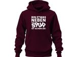 Sono Un Po' Fuori Strada è Bello Perché Divertente Sarcastico Partito Felpa Con Cappuccio Unisex, Borgogna, Xxl