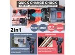 16.8V 2In1 Lithium Drill Electric Screwdriver Multi-Function Power Tool 45Nm Torque Brushless Motor Practical Screw Driver For Home Appliances Furniture Installation Automotive Electronics Repairing