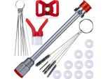 Rosfix Set Prolunga Per Pistola A Spruzzo 30 Cm, 10 Guarnizioni, 10 Spazzole Per La Pulizia, Protezione Ugello – Filettatura 7/8”, 290 Bar