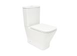 Set Per Wc A Pavimento Sat B-Way, Wc Senza Brida A Pavimento E Doppio Scarico Con Sedile Softclose, Bianco