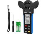 Anemometro Digitale, Misuratore Di Velocità Del Vento Con 6 Unità, Anemometro Per Velocità Del Vento/Temperatura/Relativo