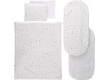 Set Di Biancheria Da Letto Per Carrozzina Lorelli 5 Pezzi Piumone 78 X 62, Cuscino 35 X 25, Lenzuolo Verde Fantasia