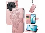 Per Niente Phone 3A Pro Portafoglio In Ecopelle Custodia Per Cellulare Design A Farfalla Rosa