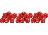 30Pcs Set Di Dadi 6 -Lati -Angolo Rotondo Numeri Bianchi Plastica -Plastica -Gioco Portatile Per Giochi Da Tavolo Lezioni Di Matematica Rosso