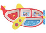3PCS Set Di Stoviglie Per Bambini Fibra Di Bambù Piatti Divisi Piatto Cucchiaio Forchetta Utensili Per Bambini Autoalimentazione Rosso