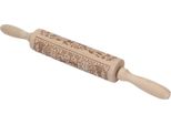 Mattarello In Legno Con Motivo Natalizio – Mattarello Per Dolci, Pizza, Biscotti E Prodotti Da Forno – Utensile Da Cucina