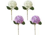 4PCS Fiori Artificiali Di Ortensia Simulazione Di Stampa 3D Rami Decorativi Di Ortensia Per Matrimonio In Casa