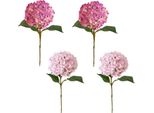 4PCS Fiori Artificiali Di Ortensia Simulazione Di Stampa 3D Rami Decorativi Di Ortensia Per Matrimonio In Casa