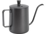 Bollitore Per Caffè Portatile In Acciaio Inox Con Beccuccio A Goccia Stretto, Collo Di Cigno, 350 Ml, Rivestimento In Ptfe, Nero