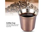 Acciaio Inox Doppia Parete Tazza Di Caffè Tazza Di Birra Tazze Di Tè 85Ml Per Bere Bottiglia (Rose Golden)
