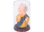 Piccolo Monaco Ornamento Luce Sensibile Automatico Annuendo Mani Salutando Miniatura Monaco Figurina Per Auto Blu