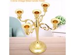 5 Braccia Vintage Candlestick Metal Crafts Candle Holder Stand Wedding Party Home Decor
