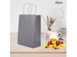 25 Pcs Sacchetto Regalo Carta Kraft Per Sacchetto Di Favore Di Nozze Candy Con Maniglia Sliver