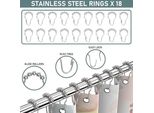 Asta Per Tenda Da Doccia Regolabile A L Incl. 18 Anelli Aste Angolari Per Tenda Da Doccia Senza Forare, Senza Viti E Senza Staffa A Soffitto Asta Estensibile Per Doccia In Acciaio Inox Per Bagno E Doccia