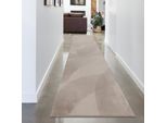 Tappeto In Pelliccia Di Coniglio Beige Dall'aspetto Elegantemente Morbido Con Una Fine Lucentezza Dimensioni Moderne - 80 X 300 Cm