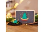 Biglietto Di Natale "Globo Di Neve"" Con Carta Di Semi - Biglietto Pieghevole Sostenibile Din A6 Con Semi Di Fiori Selvatici - Auguri Di Natale Incl. Busta"