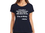 Non Ho Trovato Un Costume Sono Un Gattino Halloween Katze Lustig Damen Maglietta, Navy, Xl