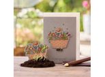 Biglietto Di Auguri Per La Pasqua E La Primavera - Biglietto Pieghevole Con Busta E Tappo Per Semi - Biglietto Di Auguri Piantabile Con Semi Di Fiori Selvatici - Auguri Di Pasqua E Primavera Sostenibili In Carta Kraft
