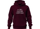 A Girl Has No Costume Halloween Saying Fantasy Parody Girl Unisex Hoodie Hoodie, Burgundy, S