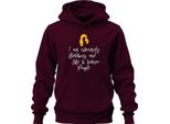 Sono Estremamente Civettuolo E Mi Piace Frech Sarkastisch Jga Unisex Felpa Con Cappuccio Kapuzenpullover, Borgogna, 3XL