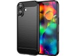 Custodia Per Iphone 17 In Morbido Silicone Tpu, Fibra Di Carbonio, Custodia Protettiva Antiurto Nera