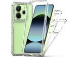 Custodia Trasparente Per Xiaomi Redmi Note 14 4G, Tpu Antiurto E Pc Ibrido Custodia Trasparente
