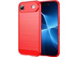 Custodia Per Iphone Air In Silicone Tpu Morbido, Fibra Di Carbonio, Custodia Protettiva Antiurto Rossa