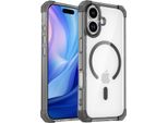 Custodia Magnetica Per Iphone 17 Compatibile Con Magsafe, Antiurto, Protezione Militare Custodia Trasparente Nera