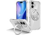 Custodia Per Iphone 17 Supporto Ad Anello Magnetico, Supporto, Compatibile Con Magsafe, Protezione Militare, Custodia Trasparente Trasparente