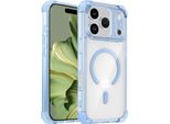 Custodia Magnetica Per Iphone 17 Pro Compatibile Con Magsafe, Antiurto, Protezione Militare Custodia Trasparente Blu