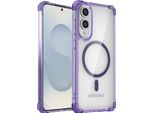 Custodia Magnetica Per Samsung Galaxy S25 Edge Compatibile Con Magsafe, Antiurto, Protezione Militare Trasparente Viola