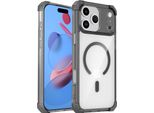 Custodia Magnetica Per Iphone 17 Pro Max Compatibile Con Magsafe, Antiurto, Protezione Militare Custodia Trasparente Nera