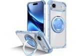 Custodia Per Iphone Air Supporto Ad Anello Magnetico, Supporto, Compatibile Con Magsafe, Protezione Militare, Custodia Trasparente Blu