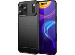 Custodia Per Iphone 17 Pro Max In Silicone Tpu Morbido, Fibra Di Carbonio, Custodia Protettiva Antiurto Nera