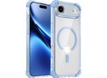Custodia Magnetica Per Iphone 17 Air Compatibile Con Magsafe, Antiurto, Protezione Militare Custodia Trasparente Blu
