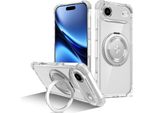 Custodia Per Iphone Air Supporto Ad Anello Magnetico, Supporto, Compatibile Con Magsafe, Protezione Militare, Custodia Trasparente Trasparente