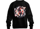 Koi Carp Sakura Japanese Fish Zen Cherry Blossoms Yinyang 鯉 Unisex Felpa Pullover, Nero, M