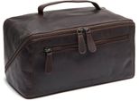 The Chesterfield Brand Borsa Da Toilette Trevia Toiletry Bag Brown Marrone Scuro