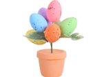 Decorazione Con Uovo Di Pasqua A Puntini, Misura Media, Decorazione In Vaso Per La Tavola Di Pasqua