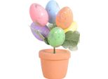 Uova Maculate, Decorazione Pasquale, Decorazione Da Tavola, Ciotola Per Piantare, Uova Di Pasqua Simulate, Con Macchie D'argento, Decorazione Pasquale