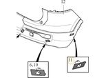Volvo XC40 Staffa Esterna Sinistra Supporto Cestello Sensore Posteriore Oe 31455175