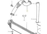 Volvo C30 C70 S40 V50 Tubo Intercooler Destro 2.0D Oe 31261897