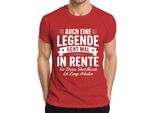 Anche Una Leggenda A Volte Va In Pensione Regalo Di Pensionamento Maglietta Da Uomo Per Pensionati, Rosso, 3XL