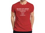 Maglietta Da Uomo "Inner Peace Not My Problem"" Sarcastic Funny Gift, Rosso, L"