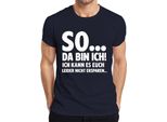 Quindi Eccomi Qui, Non Posso Risparmiarti Il Sarcasmo, Maglietta Divertente Da Uomo, Navy, 3XL