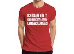 Compro Una I E Voglio Risolvere F*Ckd*Ch Sfacciato Dicendo Regalo T-Shirt Da Uomo, Rosso, Xl