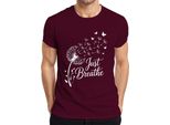 Maglietta Da Uomo Just Breathe Dandelion Butterfly Mindfulness Yoga Meditation, Borgogna, M