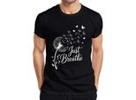 Maglietta Just Breathe Dandelion Butterfly Mindfulness Yoga Meditation Uomo, Nero, M