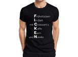 Colazione A Letto Con Croissant Caffè Crema Cioccolato Maglietta Da Uomo Con Scritte Divertenti, Nero, 3XL