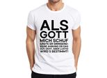 Quando Dio Mi Ha Creato Ha Detto Sorridendo Divertente Sarcasmo Regalo T-Shirt Da Uomo, Bianco, Xxl